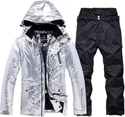 [USDBE] Mens Womens Ski Suit Winter Thermal Jacket Pants Skiing Wear Female Snow Suits