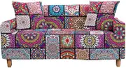 Morbuy Stretch Sofa Cover 1 2 3 4 Seater, Armchair Cover Sofa Slipcover Couch Covers Spandex Fabric Washable Non-Slip Furniture Protector for Living Room (3 Seater (190-230cm),Mandala Boho)