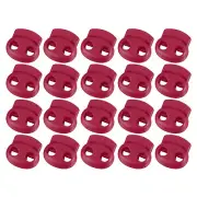 Plastic Spring Cord Locks, 20Pcs Shoe Lace Tie Lock (Red Date Color)