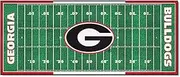 FANMATS - 7338 NCAA University of Georgia Bulldogs Nylon Face Football Field Runner