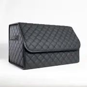 Leather Car Boot Organiser Box Large Capacity Auto Multi-Use Tools Storage Bag