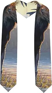 [EdWal] Fall Moose Deer print Graduation Stole and Sash Class for Unisex Adult Honor Stole Honor Stole of 2025