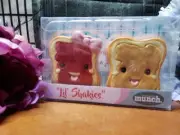 Lil Shakies Ceramic Salt Pepper Shaker Set Peanut Butter Jelly Bread 1514