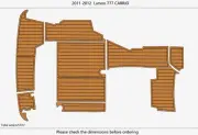 2011-2012 Larson 777 CABRIO Swim Platform Cockpit Boat EVA Foam Teak Deck Floor