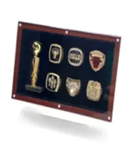 Michael Jordan Chicago Bulls Championship Ring & Trophy 6 Piece Display Set