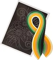 Hohopeti 1 Set Colored Quilling Paper Craft Kit for DIY Handcraft Flower Petals Smooth Paper Strips Material for Quilling Art Projects and Creative Decorations