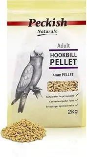 Peckish Adult Hookbill Pellet 4mm 2kg, Natural - Balanced Diet for Small Adult Hookbills, Supports Optimal Health, Enriched with Essential Vitamins and Minerals - Ideal for Daily Nutrition.