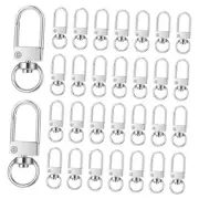 30 Pieces Silver Metal Lobster Claw Clasps, Swivel Lanyards Snap Hooks Key