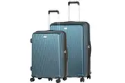 Volair Vmax Hardside 2 Piece (Large + Medium) EXP Spinner Suitcase Set Steel Blue