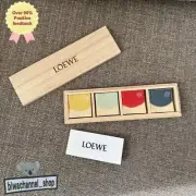 Loewe Novelty Chopstick Rest Set of 4 Limited VIP Only Pottery Square Yellow Red