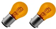 2X BULB 12V 21/5W BAY15D ORANGE CAR HALOGEN LIGHT BAYONET LAMP MINI