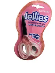 Westcott Jellies Scissors Squishy Geo Grip Handles Kids Pink Blunt Tip NEW Safe
