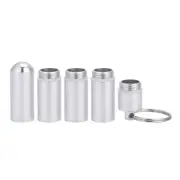 Waterproof Aluminum Pill Box Case Bottle Holder Container Keychain Outdoor CW