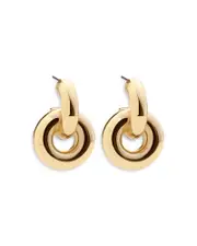 Baublebar Camilla Circle Charm Huggie Hoop Earrings in Gold Tone