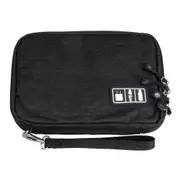 Waterproof Digital Accessories Storage Bag USB Data Cable Earphone Wire Flash Drive Pen Power Bank Travel Storage Bag BLACK COLOR
