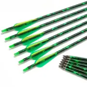 31.5" Mix Carbon Arrows Spine 500 Sport Arrow for Recurve Compound Long Bow