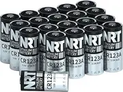 NRT CR123A 3V Safe Lithium Batteries CR17345CR17335/CR123/123A/2/3A 1500mAh, Non-Rechargeable (CR123A-20 Count)
