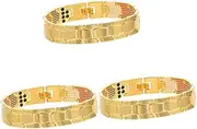 FOMIYES 3pcs Detachable Bracelet Couples Bracelets Jewelry Decor for Men Bond Bracelets for Couples Wrist Chain Antianxiety Magnet for Men Mens Titanium Steel Golden