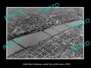 OLD LARGE HISTORIC PHOTO LITTLE ROCK ARKANSAS AERIAL VIEW OF THE TOWN c1940