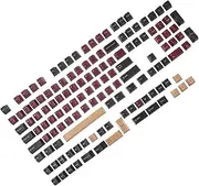 HOMSFOU 1Set Mechanical Keycaps Dye Sub Keyboard Caps for Custom Decor Ergonomic Design Compatible with Mechanical Keyboards