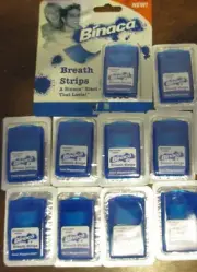 240 Binaca fresh Cool mint Peppermint Breath Strips Pocketpaks Compare to spray