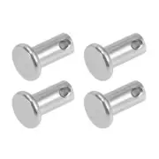Clevis Pins 6mmx12mm 4Pcs Single Hole Flat Head 304 Stainless Steel Fastener Pin