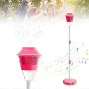 Automatic Bubble Machine Stand with Lights & Music - 20,000+ Bubbles Outdoor Bubble Blower for Kids, Toddlers, Wedding & Birthday Parties Red