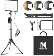 Nice Verdi LED Video Light Set, 2800-6500K Dimmable Studio Light with Tripod Stand and Mobile Phone Holder, 185 cm Studio Light for Game Streaming/YouTube/Camera Photography Video Recording/YouTube