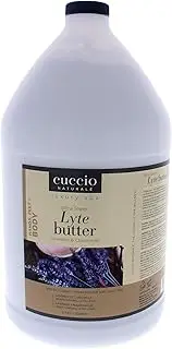 Cuccio Naturale Lyte Ultra-Sheer Body Butter - Replenishing Scented Moisturizer Cream - All Natural, Cruelty-Free Formula - Lavender And Chamomile - 1 Gal, 128 Ounce (I0098792)