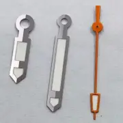 13.6mm Orange Second Silver Trim Watch Hands Set for Miyota 8215 8205 821A Mingz