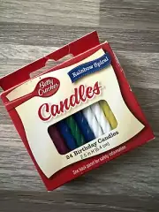 Betty Crocker Rainbow Spiral Birthday Candles 24 Count NEW