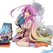 NO Game NO Life Figures, Jibril Figure Statue 13cm/5.1inch Kneeling Reading Jibril Anime Characters Figure Decor Action Figure Ornament Gift (Jibril B)