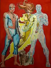 SPIDER-MAN & HIS AMAZING FRIENDS ORIGINAL ART Marvel Comics Illustration Board !