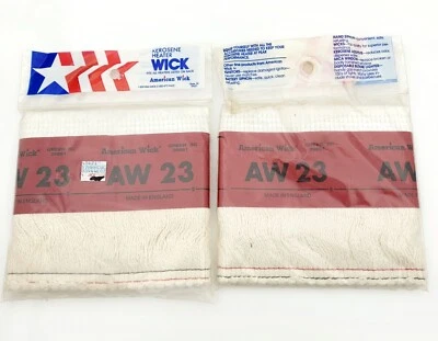 American Wick Lot of 2 AW-23 Kerosene Heater Wicks New Sealed