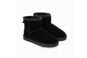 Ugg Boots Genuine Australian Sheepskin Unisex Mini Classic Suede (Black) Slippers