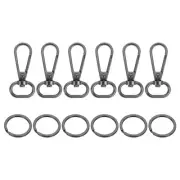 72 Pcs Swivel Clasp Hooks, 0.67" Purse Clasps Detachable for Bag Making, Grey