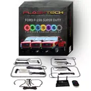 RGB Multi Color LED Halo kit w/ Wifi for 08-10 Ford F-250 Headlight & Fog Lights (for: Ford)