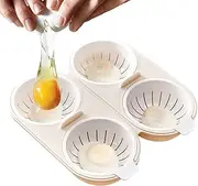 QMAAAYS Microwave Egg Poachers Four-cup Egg Cooker，Mold Eggs Poacher Cup Egg Boiler Egg Steamer，Non-Stick Quick Egg Cooking，Ovens Breakfast Cooking Kitchen Steamed Poached Egg(square)