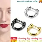 1 Pair Surgical Steel Septum Clickers Rings Nose Hoop Helix Tragus Lip Cartilage