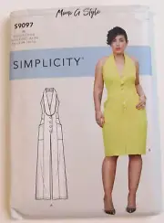 Simplicity S9097 Mimi G Style Sleeveless Dress Jumpsuit Pattern uncut size 16-24
