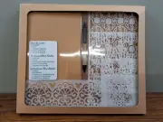 Walt Disney Theme park Kraft Paper Notebook Pen Stencils Journal Adult NEW