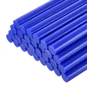 30pcs Mini Hot Glue Gun Sticks 8" x 0.43" for Glue Gun, Bright Blue