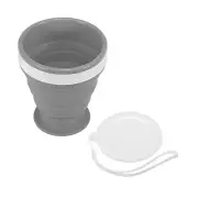 Collapsible Water Bottle, 200mL Travel Folding Cup for Camping, Gray