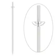 4 Sterling Silver 2 Inches Long 21 Gauge with Cup & Peg Head Pins