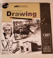 NIB Spice Box Artschool Drawing Kit #11141 Water Color, Sketchpad, Charcoal