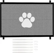 Dog Gate for Stairs - Retractable Indoor Barrier, Wide Folding Gate, Safety Net Fence | Adjustable Width, Easy Setup, Sturdy Construction Use Doorways, Hallways, Kitchen, Living Room
