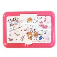 在飛比找樂天市場購物網優惠-小禮堂 Hello Kitty 塑膠面紙盒附鏡 (桃鬆餅款)
