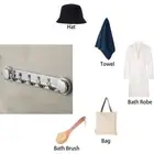 1 Pcs ABS Coat Hanger with 5 Hook Coat Rack Wall Mount Kitchen