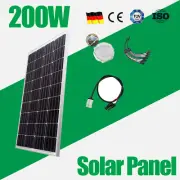 200W 12V Fixed Solar Panel Kit Mono Waterproof Caravan Camping Power Battery AU