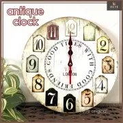 Clock Wall Clock Modern Nordic Retro Battery Dial No Sound Antique Garage Europ